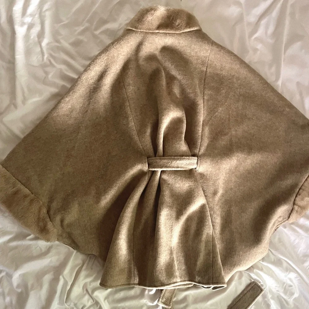 NWT Luxurious PENNY LANE Wool Coat Faux Fur Trim - Picture 7 of 14